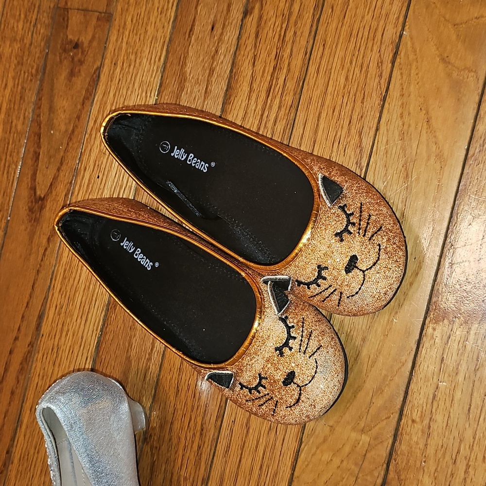 3 Pairs Of Girl's Dress Shoes- Silver, Gold, and Orange Cat Sz 3 Nanette Lepore - Picture 8 of 10